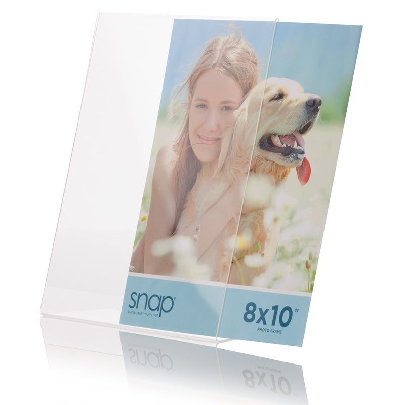 SNAP Set of 12 Snap - 8x10 Clear Acrylic Self Standing Photo Frames - Perfect for Showcasing Memories in Style - Versatile and Durable Design for Home or Office DÃ©cor - Rectangular TableTop - Single Picture Frame - Image 4